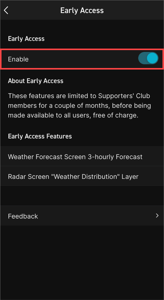 Tap Enable