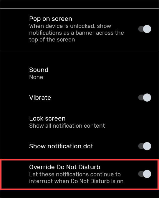 Do Not Disturb mode bypass